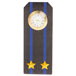 Часы погон подарочные настольные Авиация ВМФ из натурального камня Змеевик Military Clock варинант исполнения - 16 | Loft Concept в Рязани