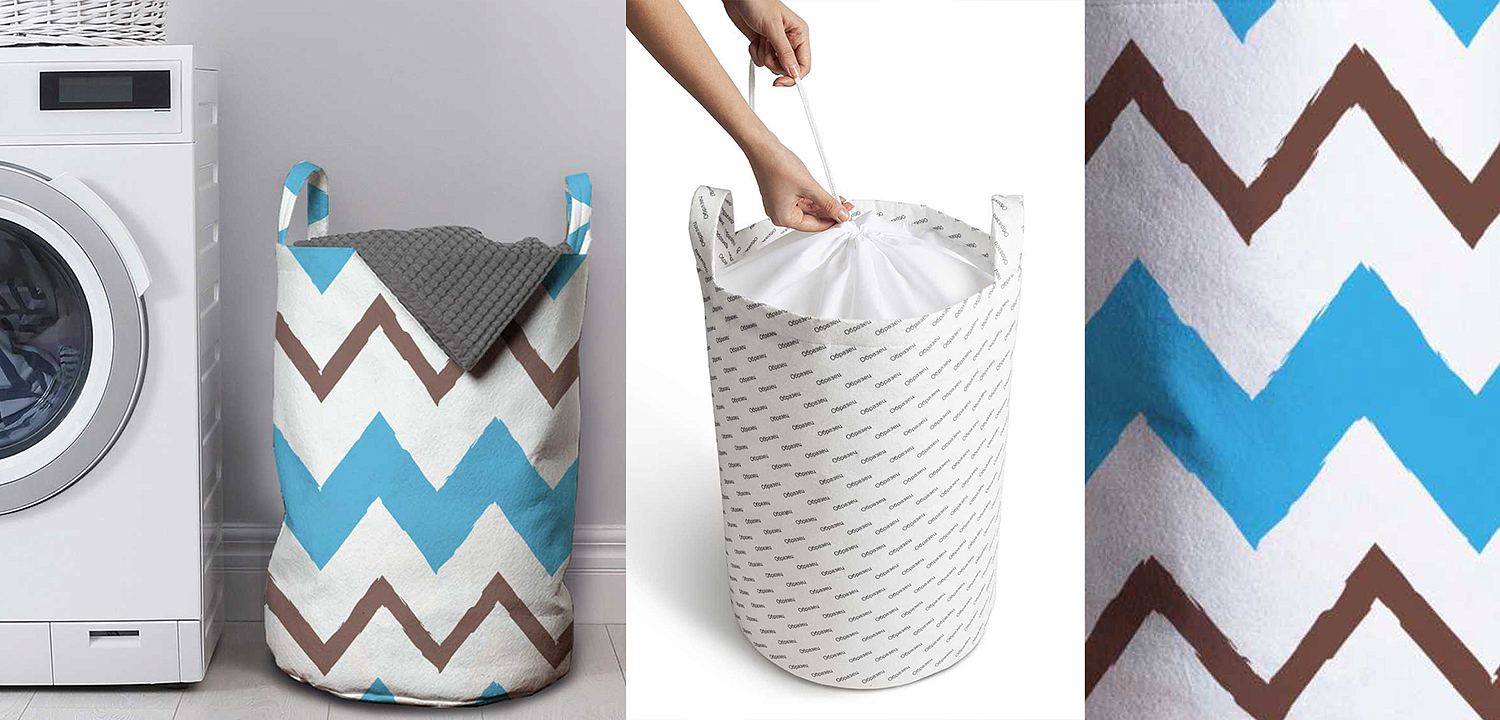 Корзина Blue Zigzag Basket Корзина Blue Zigzag Basket - Loft-Concept в Рязани
