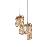 Подвесной светильник волнистой формы из фактурного стекла Wave варинант исполнения - 2 | Loft Concept в Рязани