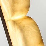 Бра с изогнутым плафоном из белого алебастра на прямоугольном основании Cryptocrystalline Stone варинант исполнения - 8 | Loft Concept в Рязани