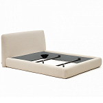 Кровать со съемным бежевым чехлом из ткани букле White Boucle Collection варинант исполнения - 1 | Loft Concept в Рязани