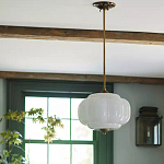 Подвесной светильник с абажуром из молочного стекла Vintage Charm варинант исполнения - 3 | Loft Concept в Рязани