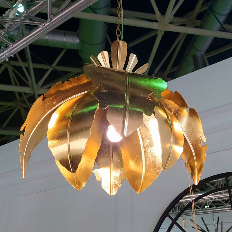 Подвесной светильник Tropical Leaves Hanging lamp Золотой в Рязани | Loft Concept 
