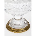 Чаша из прозрачного стекла на ножке с бронзовой ручкой в виде ветки Eden Garden варинант исполнения - 4 | Loft Concept в Рязани