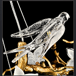 Люстра в виде золотой ветки с цветами и птичками Marvelous Garden варинант исполнения - 10 | Loft Concept в Рязани