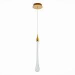 Подвесной светильник с плафоном в форме капли на золотистом каркасе Raindrop варинант исполнения - 3 | Loft Concept в Рязани