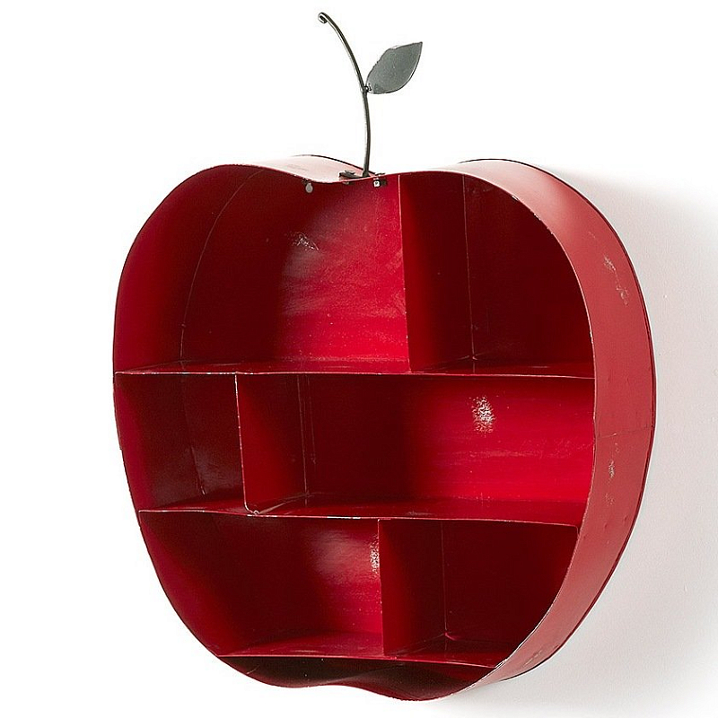 Полка Red Apple Красный Полка Red Apple Красный в Рязани | Loft Concept