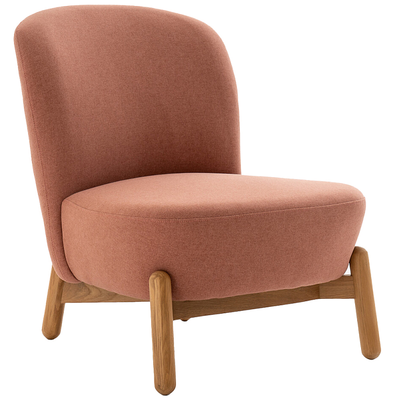 Кресло на деревянных ножках Olguin Pink Chair Древесина Розовый Кресло на деревянных ножках Olguin Pink Chair Древесина Розовый в Рязани | Loft Concept