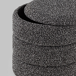 Пуф Three Gray в ткани букле серого цвета варинант исполнения - 5 | Loft Concept в Рязани