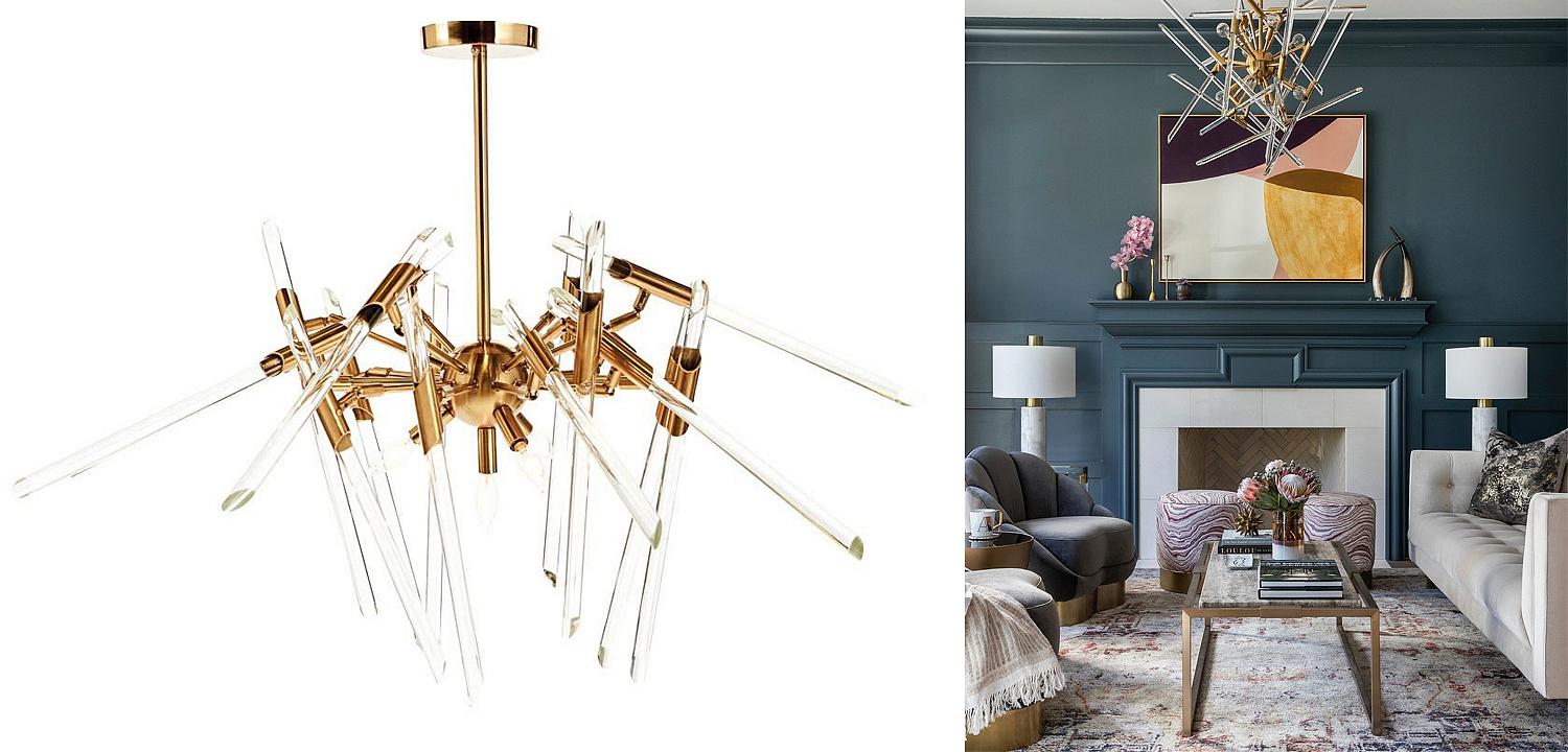 Люстра Ice Rods Chandelier brass Люстра Ice Rods Chandelier brass - Loft-Concept в Рязани
