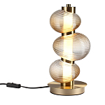 Настольная лампа с 3-мя рифлеными стеклянными шарами Marcelh Light варинант исполнения - 2 | Loft Concept в Рязани