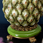 Настольная лампа с каркасом и декором в виде ананаса из фарфора и бронзы Pineapple Lamp варинант исполнения - 3 | Loft Concept в Рязани