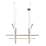 Люстра с 8-ю пересекающимися цилиндрическими плафонами на тонких тросах Trumpet tube варинант исполнения - 4 | Loft Concept в Рязани