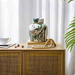 Ваза с крышкой фарфоровая с ручной росписью Leopard Collection  варинант исполнения - 4 | Loft Concept в Рязани