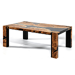 Кофейный Стол River in Autumn Elm Resin Coffee Table варинант исполнения - 4 | Loft Concept в Рязани