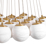 Люстра подвесная круглая с сферическими плафонами из натурального камня Glowing Spheres варинант исполнения - 7 | Loft Concept в Рязани