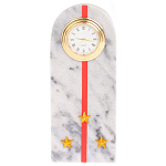 Часы погон МВД подарочные настольные из натурального камня Мрамор Military Clock варинант исполнения - 13 | Loft Concept в Рязани