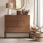 Комод с геометрическим рисунком на ящиках Anders Dark Wood варинант исполнения - 7 | Loft Concept в Рязани