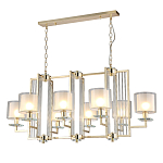 Люстра прямоугольной формы с 8-ю цилиндрическими плафонами из стекла Laurent варинант исполнения - 6 | Loft Concept в Рязани