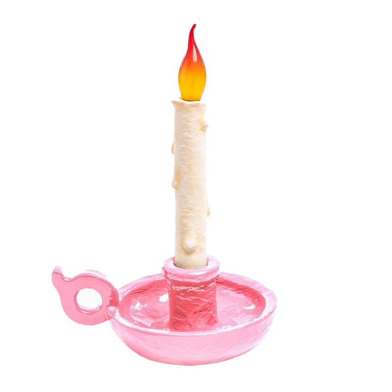 Настольная лампа Seletti Bugia light pink Белый Розовый Настольная лампа Seletti Bugia light pink Белый Розовый в Рязани | Loft Concept
