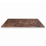 Стол обеденный с коричневой прямоугольной столешницей из керамики на четырех металлических ножках Brown Ceramics варинант исполнения - 2 | Loft Concept в Рязани