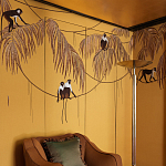 Обои с вышивкой ручной работы Étienne Original colourway on wool sateen варинант исполнения - 3 | Loft Concept в Рязани