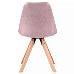 Стул мягкий с высокой спинкой на деревянных ножках Chair Dusty Pink варинант исполнения - 4 | Loft Concept в Рязани