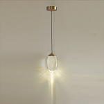 Подвесной светильник с плафоном в форме капли Crystal Transparent Drop варинант исполнения - 4 | Loft Concept в Рязани