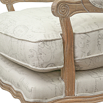 Кресло со спинкой из ротанга Ellie Rattan Armchair beige print flax варинант исполнения - 4 | Loft Concept в Рязани