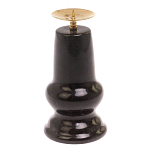 Подсвечник из натурального камня змеевик чёрного цвета Stone Candlestick варинант исполнения - 2 | Loft Concept в Рязани