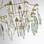 Люстра подвесная из металла с хрустальными подвесками прозрачного цвета Quasar 41 варинант исполнения - 3 | Loft Concept в Рязани