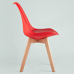 Стул с основой из пластика и мягким сиденьем Arvika Red варинант исполнения - 3 | Loft Concept в Рязани