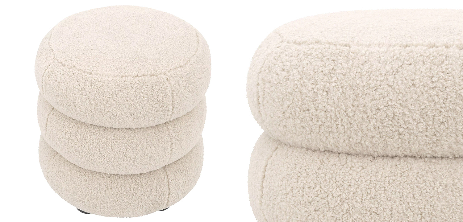 Пуф Eichholtz Stool Tulum Brisbane Cream Пуф Eichholtz Stool Tulum Brisbane Cream - Loft-Concept в Рязани