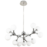 Люстра с плафонами из стеклянных шаров Pearls Suspension Chrome Chandelier варинант исполнения - 2 | Loft Concept в Рязани