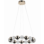 Светодиодная кольцевая люстра Crystal Globule Chrome Chandelier Gold варинант исполнения - 2 | Loft Concept в Рязани