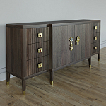 Большой Комод-буфет Elsa Dreams Walnut с ящиками варинант исполнения - 4 | Loft Concept в Рязани