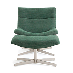 Кресло вращающееся с подставкой для ног зеленое Verdante варинант исполнения - 2 | Loft Concept в Рязани