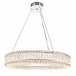 Люстра подвесная круглая из прозрачного хрусталя с корпусом из металла цвета хром Selfsufficient варинант исполнения - 4 | Loft Concept в Рязани