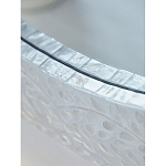 Зеркало круглое инкрустированное раковинами устриц Bone Inlay Dome Mirror White варинант исполнения - 5 | Loft Concept в Рязани