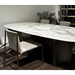 Стол обеденный мраморный с колоннами Marble Column Table варинант исполнения - 4 | Loft Concept в Рязани