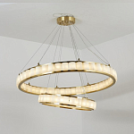 Люстра с 2-мя кольцами из натурального камня с регулируемыми плафонами Durability of Stone варинант исполнения - 3 | Loft Concept в Рязани