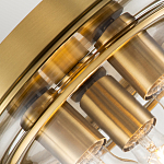 Потолочный светильник для ванных комнат с круглым стеклянным плафоном и тремя лампами Quoizel варинант исполнения - 4 | Loft Concept в Рязани