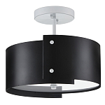 Потолочный светильник круглый светодиодный Semicircular White Panels чёрный варинант исполнения - 3 | Loft Concept в Рязани