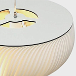 Подвесной светильник с белыми изящными декоративными лепестками Volumetric Petal Lamp варинант исполнения - 9 | Loft Concept в Рязани