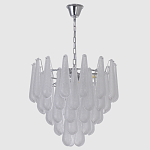 Люстра с подвесками из рифленного стекла в форме капель Textured Glass Chandelier варинант исполнения - 2 | Loft Concept в Рязани