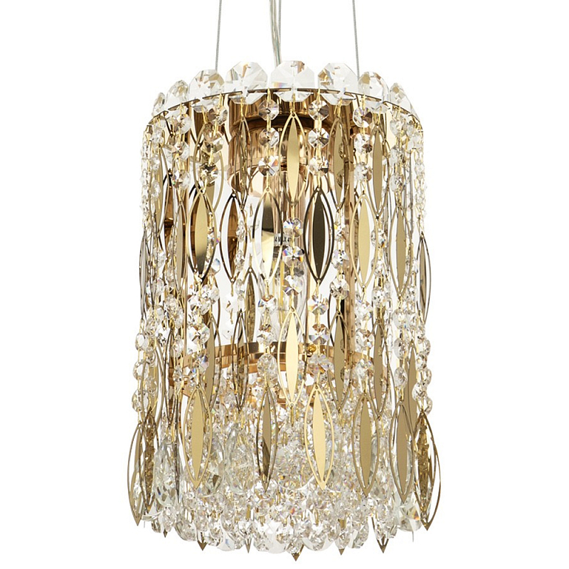 Подвесной светильник с металлическими и хрустальными подвесками Bonnay Crystal Hanging Lamp Прозрачное Стекло Золотой Подвесной светильник с металлическими и хрустальными подвесками Bonnay Crystal Hanging Lamp Прозрачное Стекло Золотой в Рязани | Loft Concept