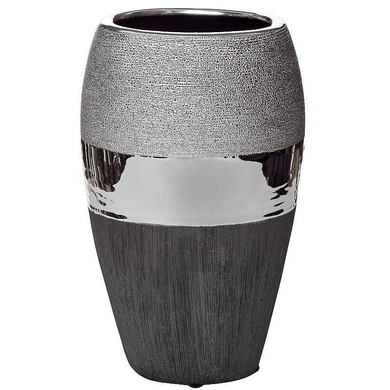 Ваза Maelis black and silver Черно-серебристый Ваза Maelis black and silver Черно-серебристый в Рязани | Loft Concept