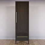 Узкий Шкаф Primo с 2 выдвижными ящиками Темный орех варинант исполнения - 2 | Loft Concept в Рязани