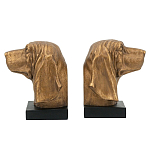 Держатель для книг с бронзовыми фигурками головы собаки Dog Elegance  варинант исполнения - 1 | Loft Concept в Рязани