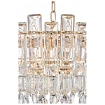 Круглая люстра с хрустальными подвесками на золотистом каркасе Gorgeous Crystal Light варинант исполнения - 5 | Loft Concept в Рязани